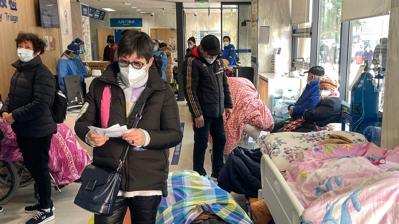 Pacientes infectados con Covid en Shanghái, China.