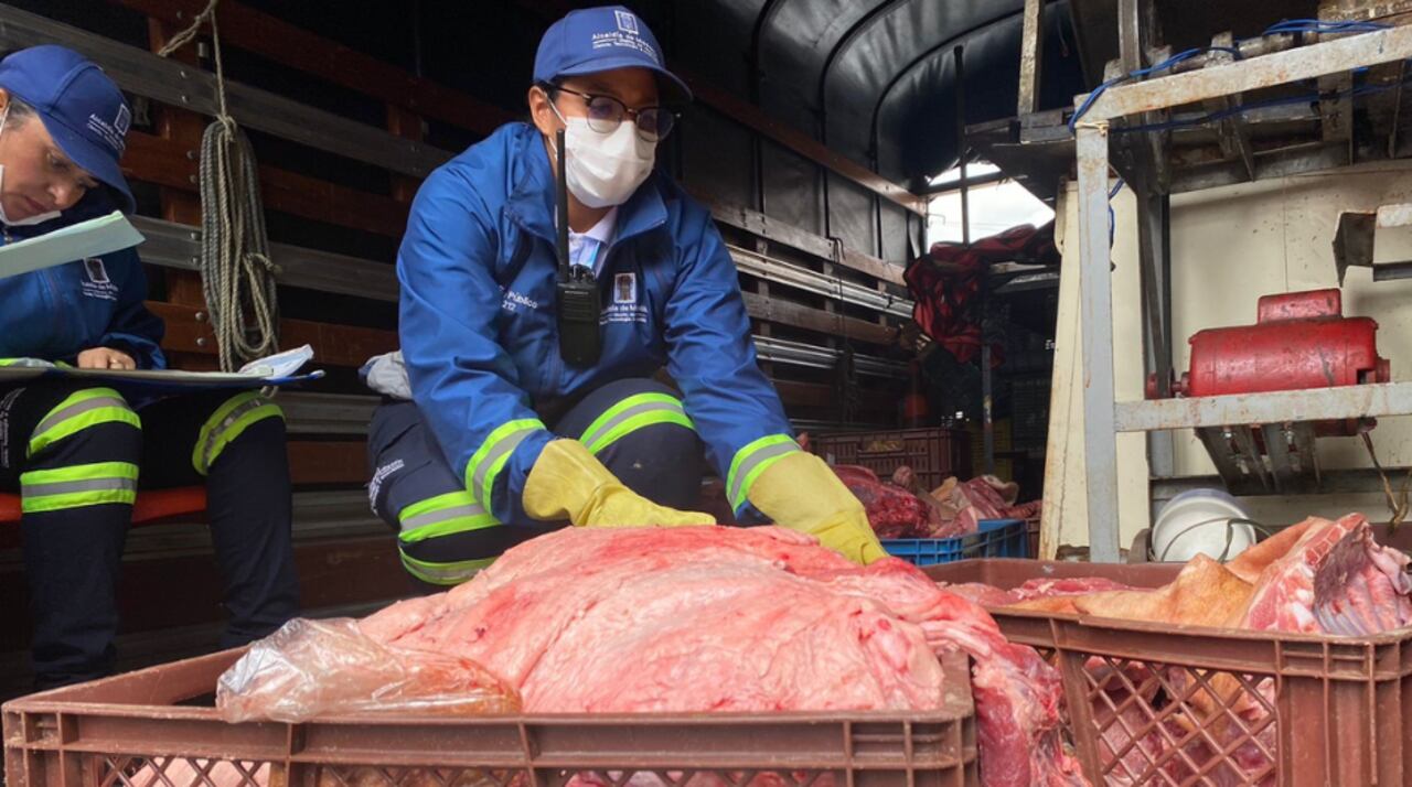 Carne en mal estado en Medellín.