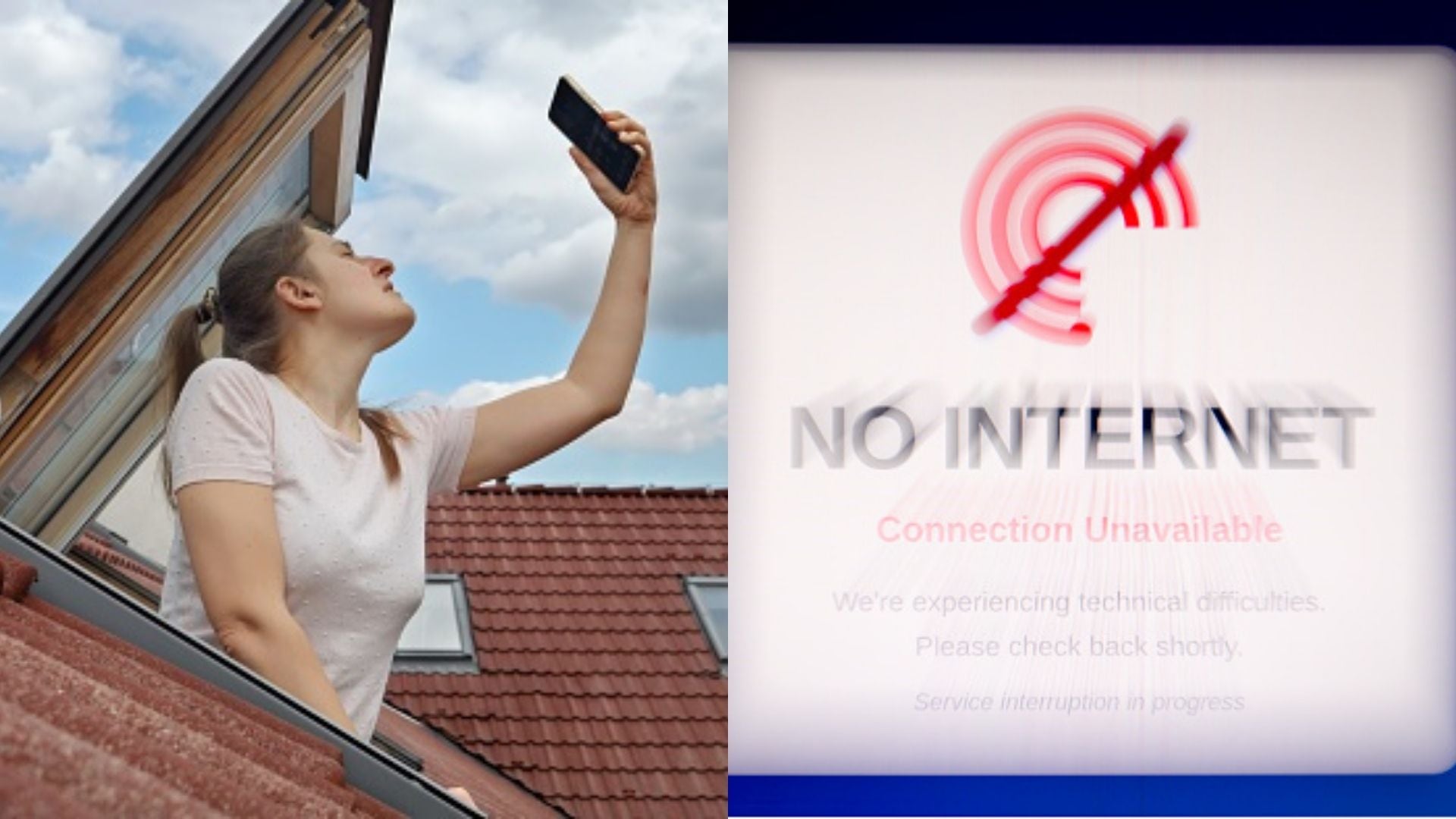 Los problemas de conexión pueden originarse por averías del proveedor, condiciones climáticas o una mala ubicación del router.