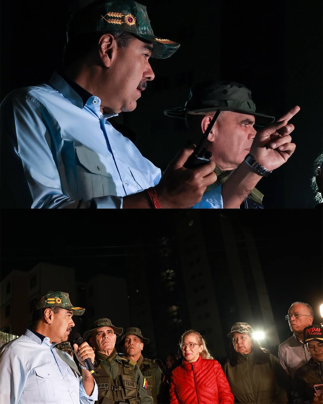 Nicolás Maduro acompañado de Vladimir Padrino