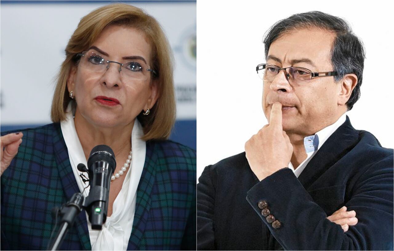 La procuradora Margarita Cabello y el presidente Gustavo Petro.