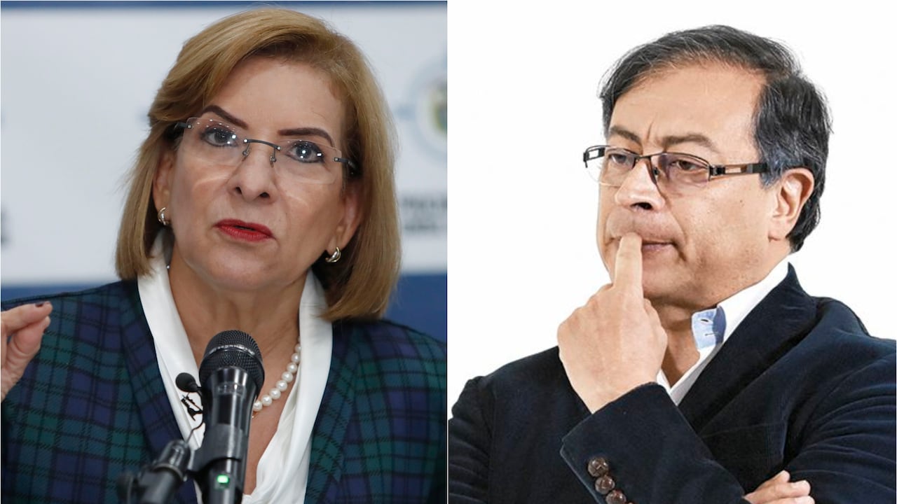 La procuradora Margarita Cabello y el presidente Gustavo Petro.