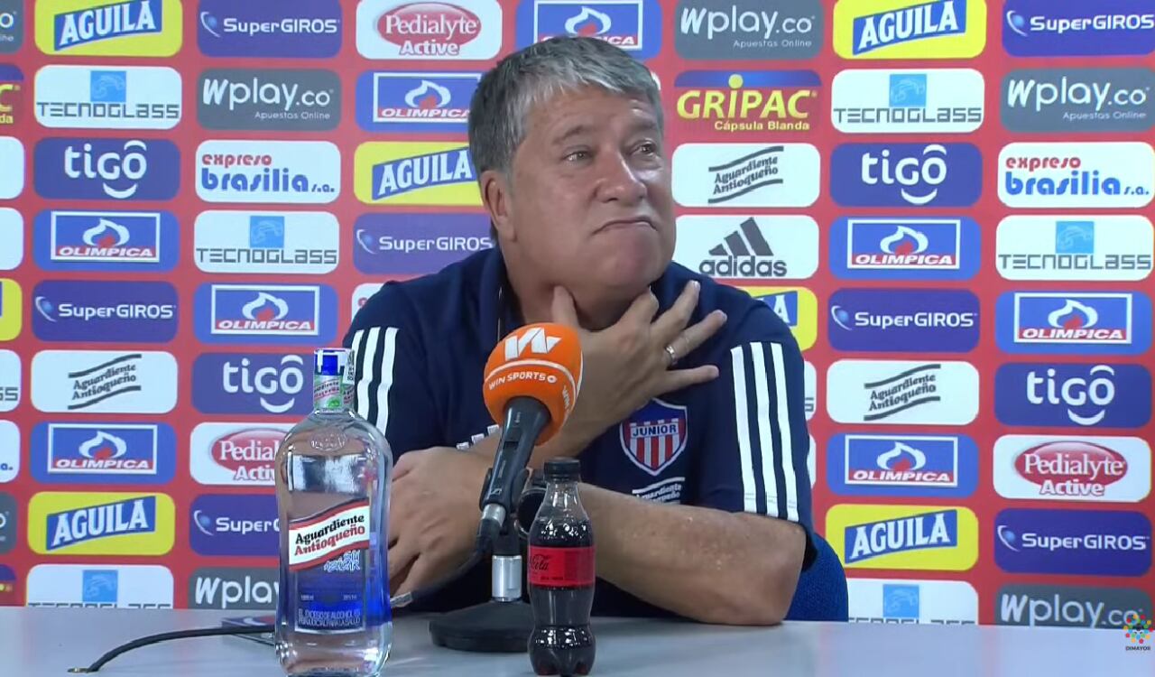 El entrenador del Junior, describió lo que sintió en la última jugada del partido.