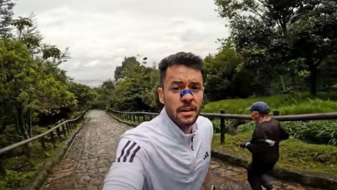 El youtuber español logró un tiempo récord durante su ascenso a Monserrate.