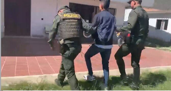 Uno de los capturados recibió un disparo en una pierna.