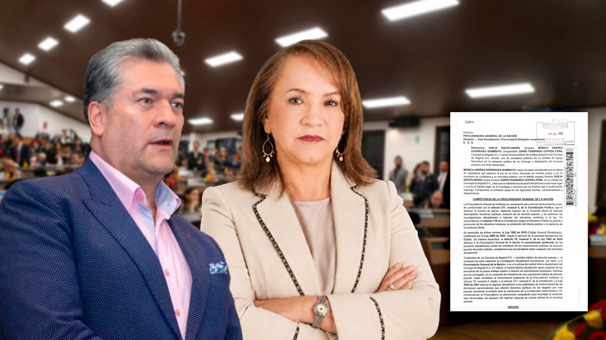 Darío Fernando Cepeda, Luz Marina Gordillo