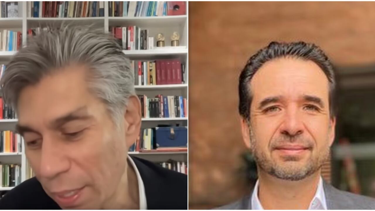 El periodista Daniel Coronell y el abogado Juan Pablo Estrada