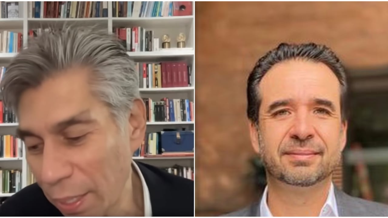 El periodista Daniel Coronell y el abogado Juan Pablo Estrada