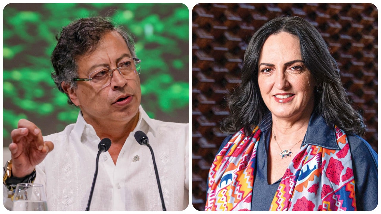 El presidente Gustavo Petro y la senadora María Fernanda Cabal chocaron en redes sociales.