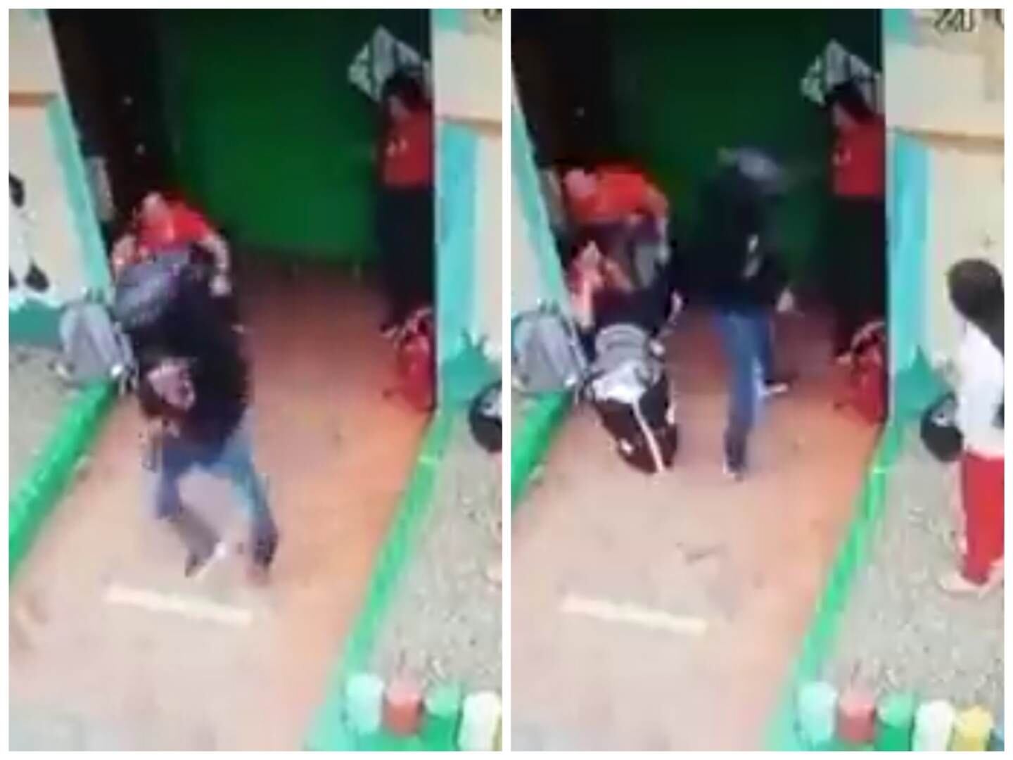 El hombre huyó del lugar como si nada.