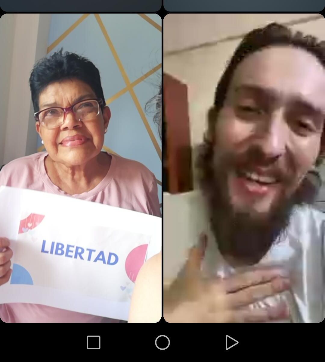 El joven exmilitar pudo hablar con todos sus familiares a través de una videollamada el pasado mes de julio.