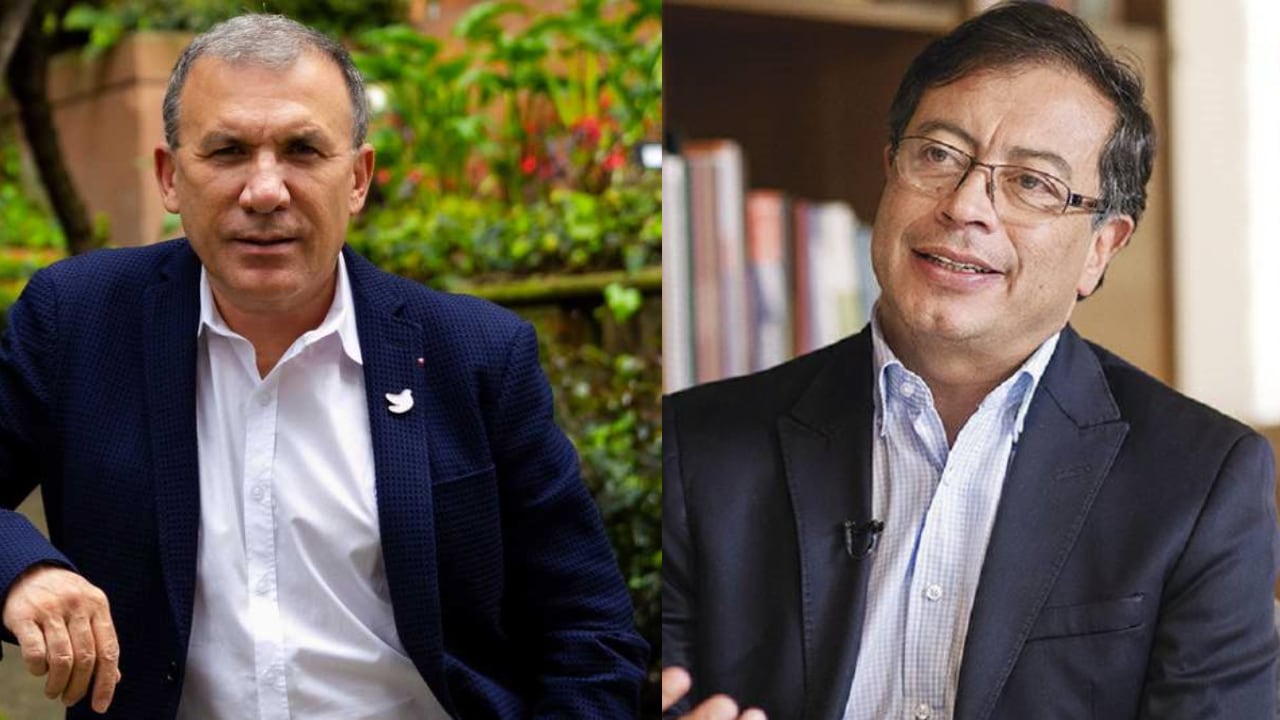 Los senadores Roy Barreras y Gustavo Petro.