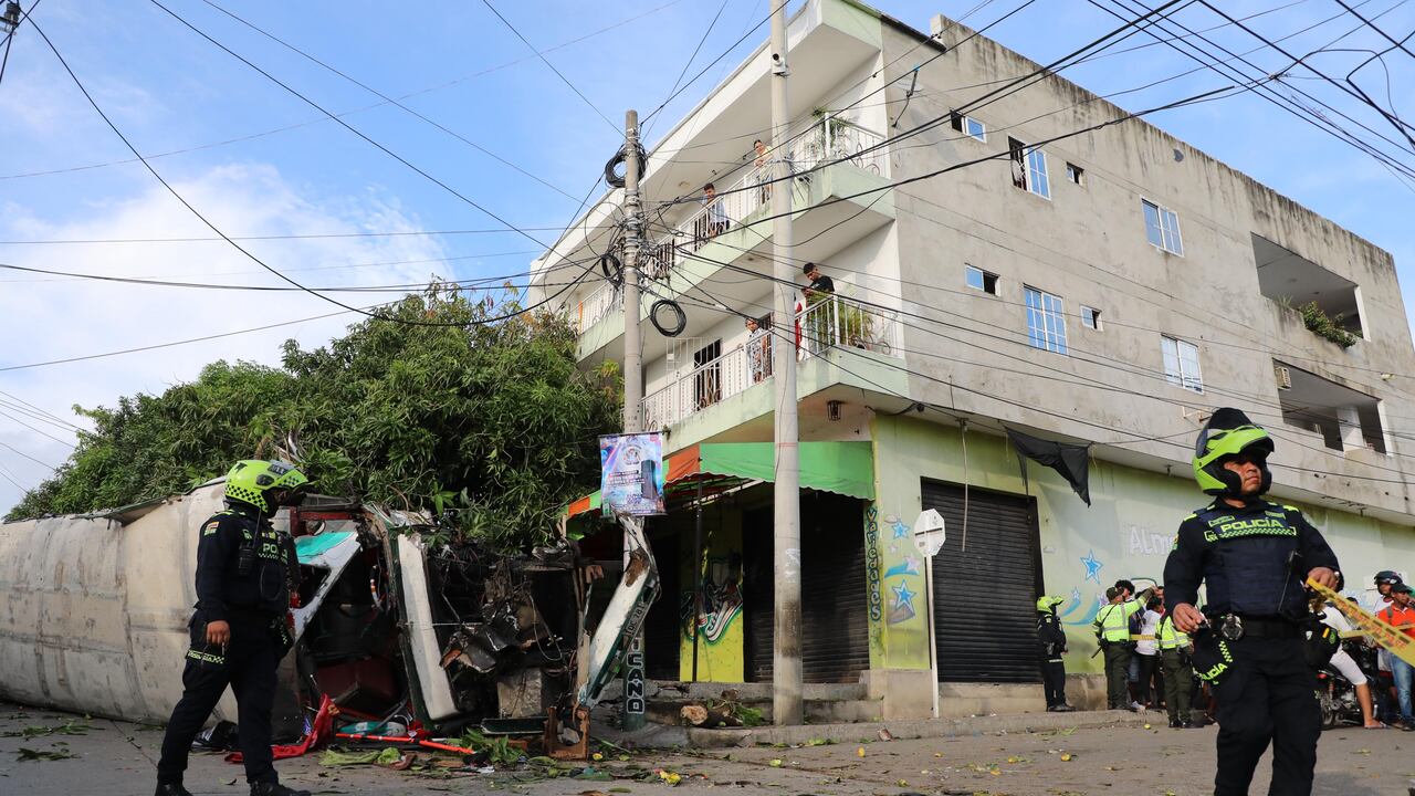 Sitio del accidente en el barrio La Manga en el sur de Barranquilla.