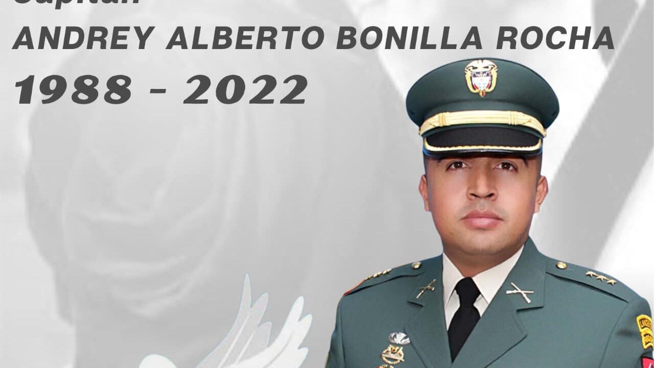 El capitán del Ejército Nacional, Andrey Alberto Bonilla Rocha fue asesinado por un francotirador en el Catatumbo