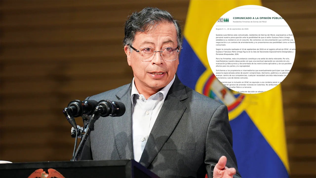 Expresidente Gustavo Petro y el comunicado emitido por los vecinos del sitio.