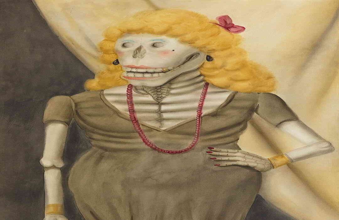 Sin título (Esqueleto Femenino) de Fernando Botero (1980). Evaluada en 180.000 dólares. 