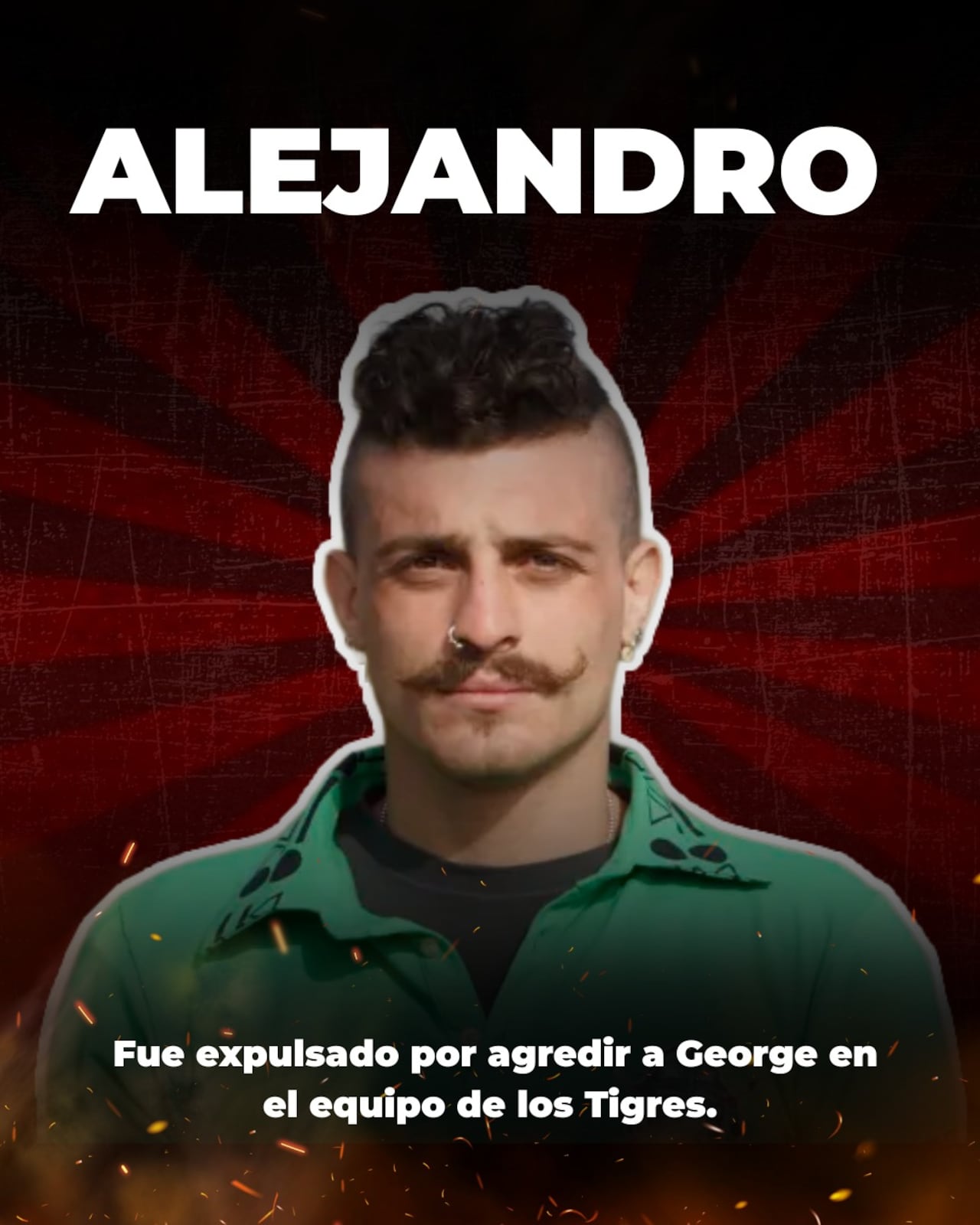 Alejandro fue expulsado del 'Desafío 2015'