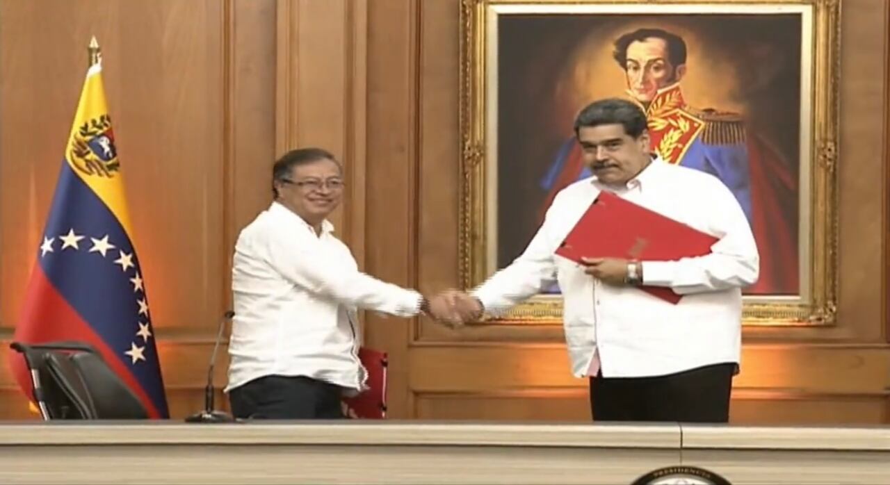 Presidente Gustavo Petro y Nicolás Maduro