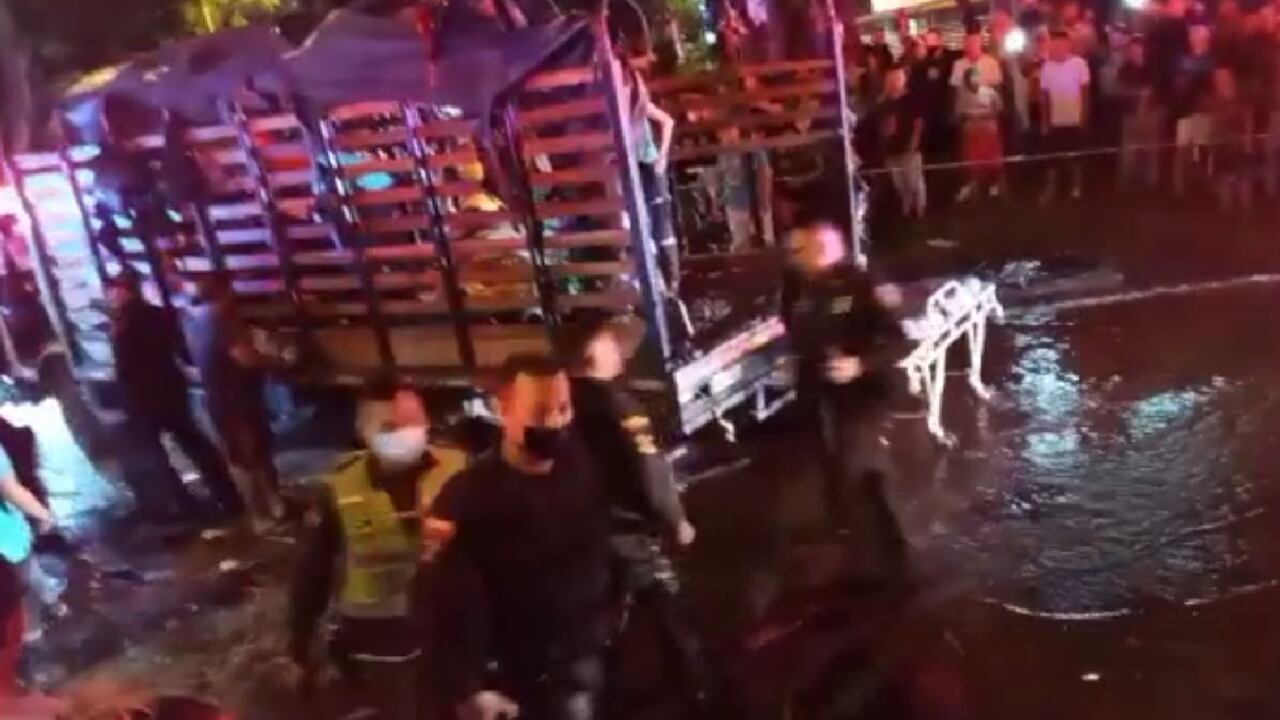 Captura de pantalla de un video grabado en la zona donde se registraron los hechos.