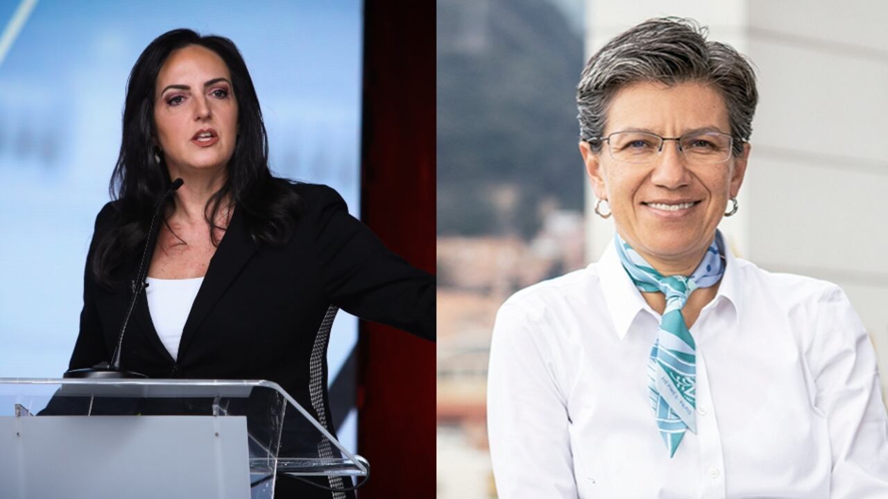 La senadora María Fernanda Cabal y la alcaldesa Claudia López