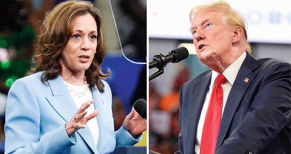 Donald Trump y Kamala Harris previo a su contienda electoral 