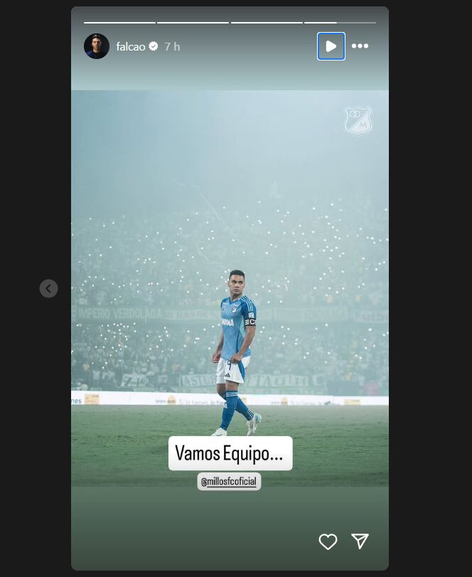 El atacante colombiano sorprendió con un gesto hacia Millonarios en la previa del clásico.