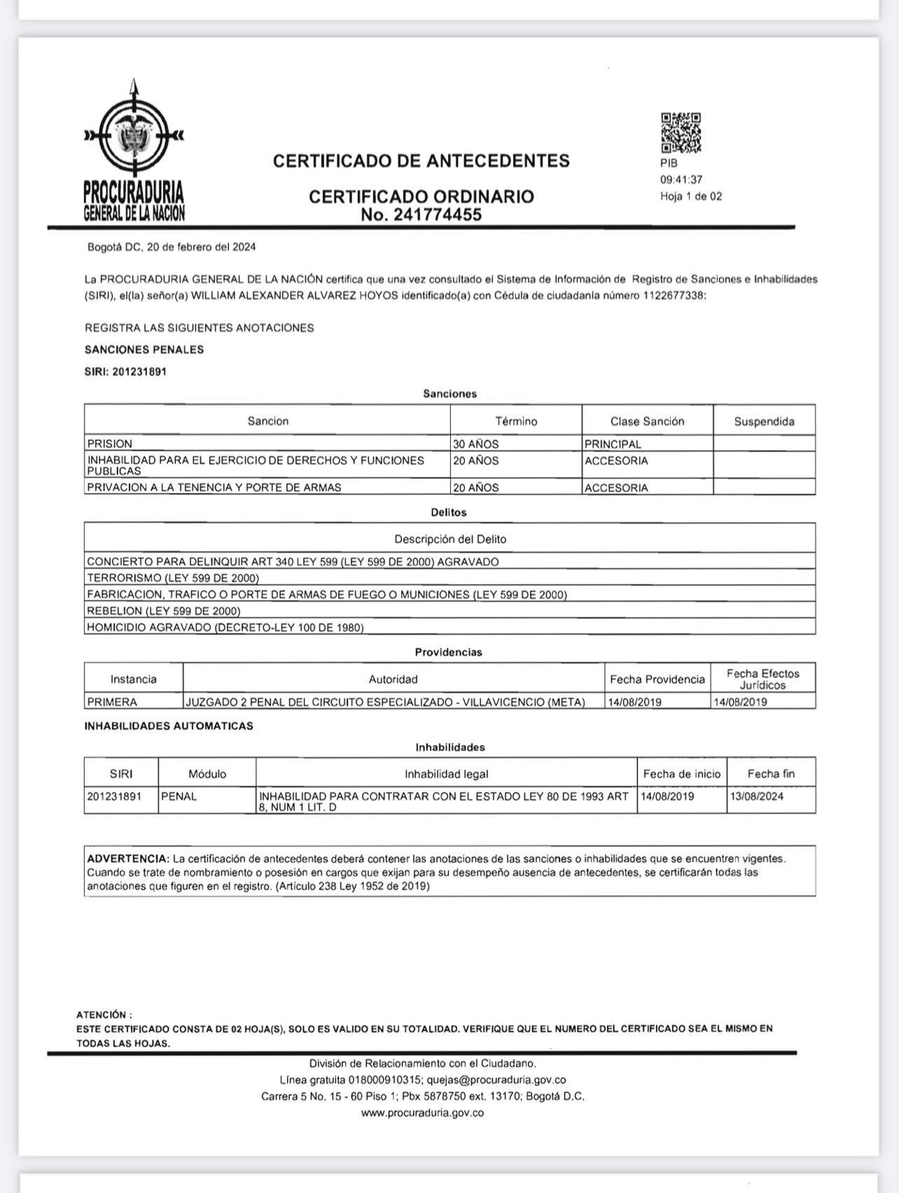 Antecedentes alias Chamizo