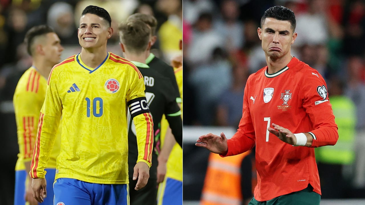 James Rodríguez vs. Cristiano Ronaldo: primera vez que habrá un Colombia ante Portugal en el Mundial 2026