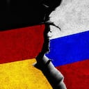 Banderas de Alemania y Rusia.