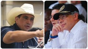 Alirio Barrera y Gustavo Petro
