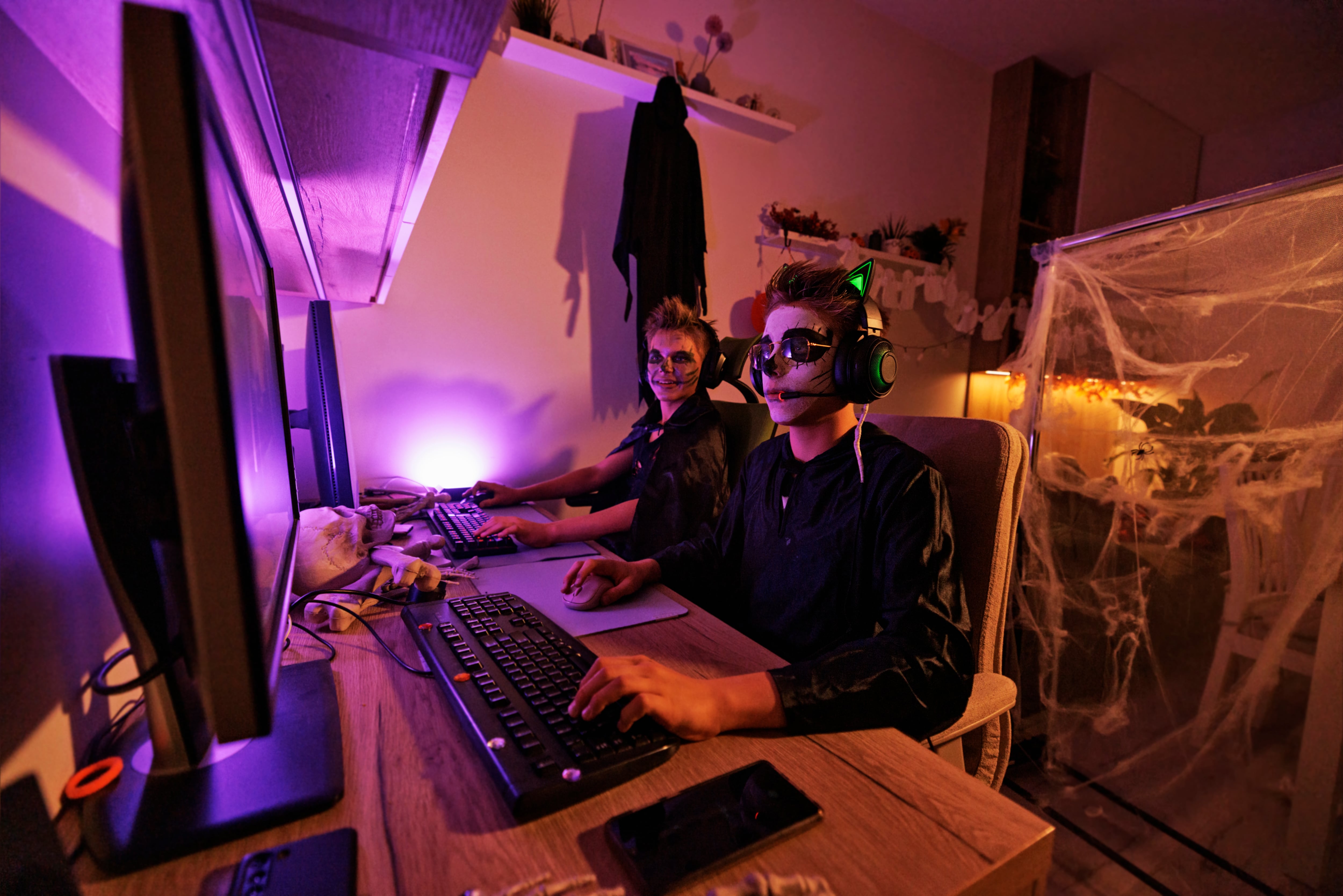 Los videojuegos de terror son populares en Halloween.