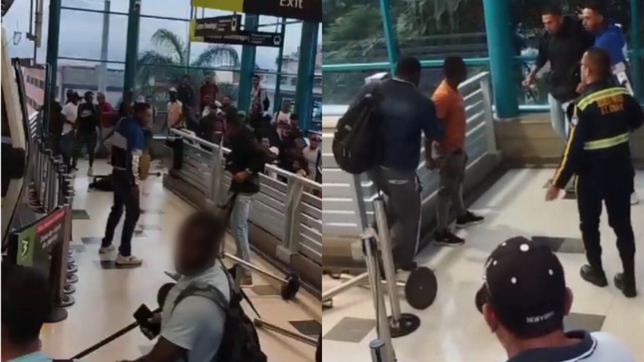 Violento enfrentamiento en el Metrocable de Medellín.