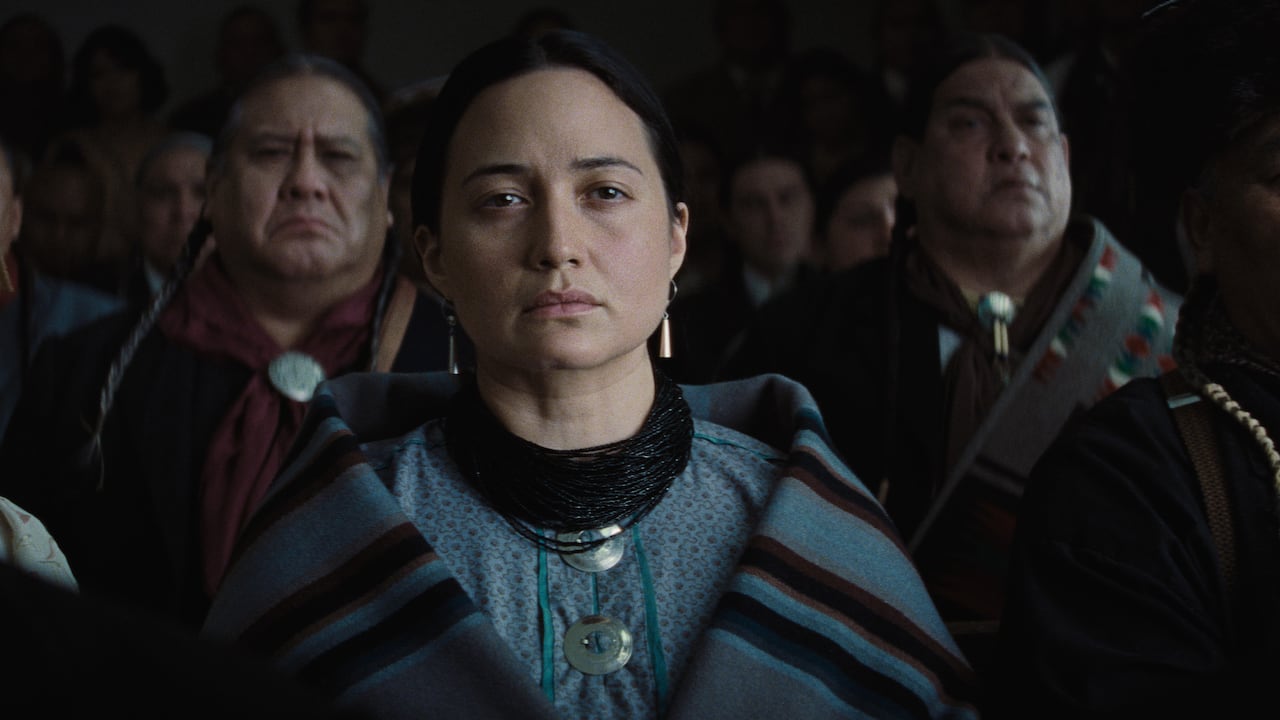 La actriz principal, Lily Gladstone, quien también está entre las favoritas a ganar la estatuilla dorada, tiene herencia blackfeet y nez perce.