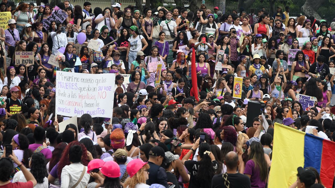 Cali: Movilización por el 8 de marzo por el Día de la Mujer en Cali . Foto José L Guzmán. EL País