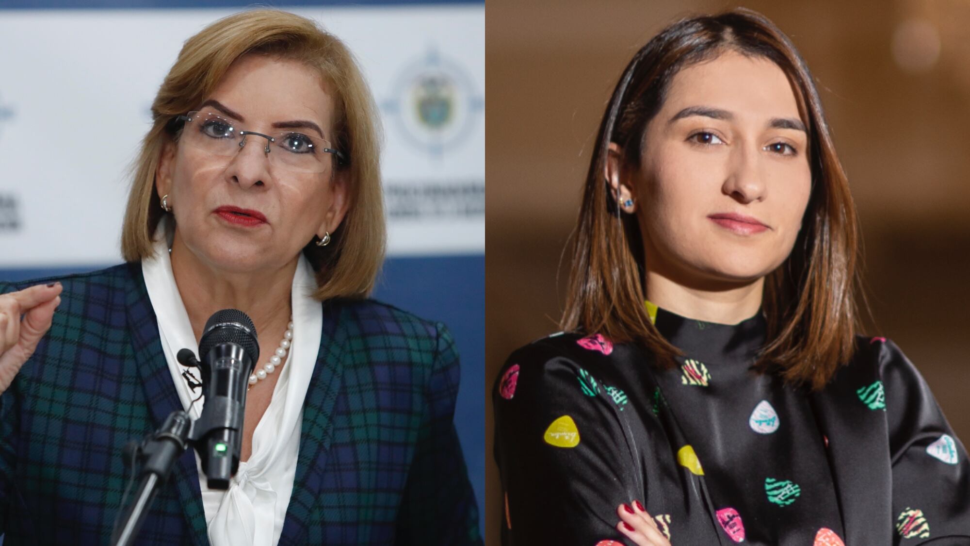 Procuradora Margarita Cabello y Laura Sarabia.