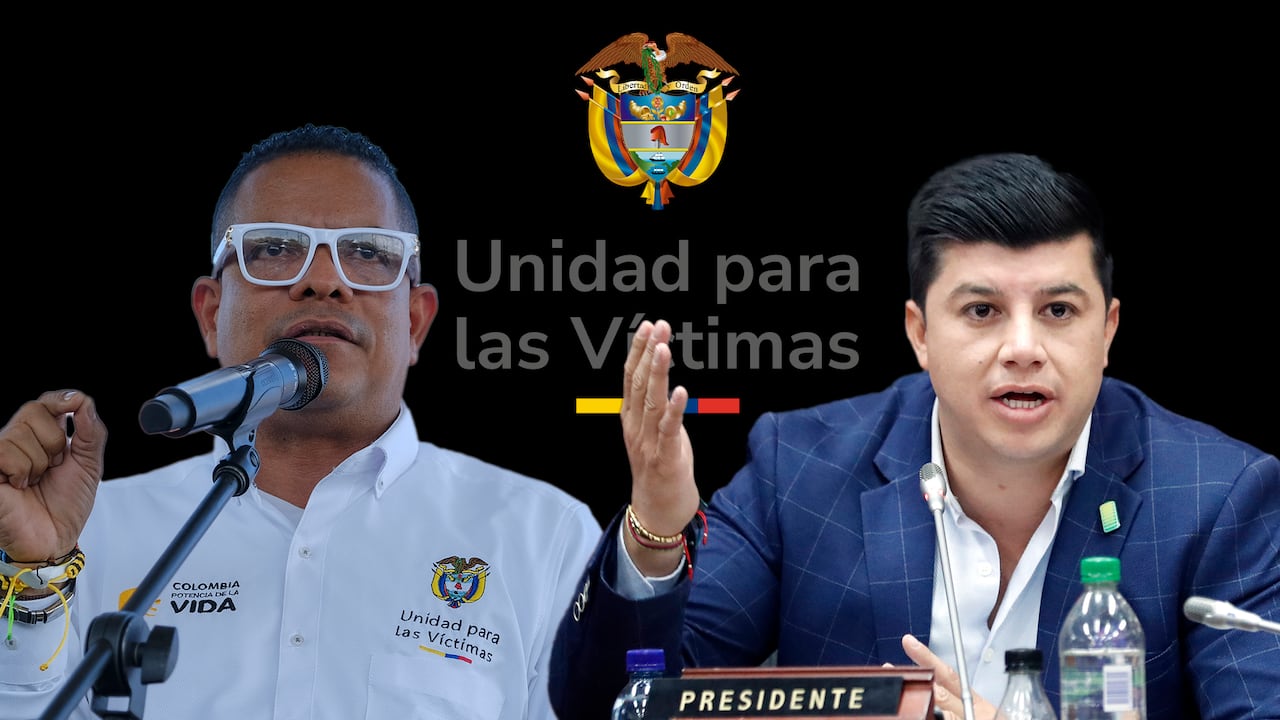 Unidad para las Víctimas; el senador Gustavo Moreno y el director de esa entidad, Adith Romero.