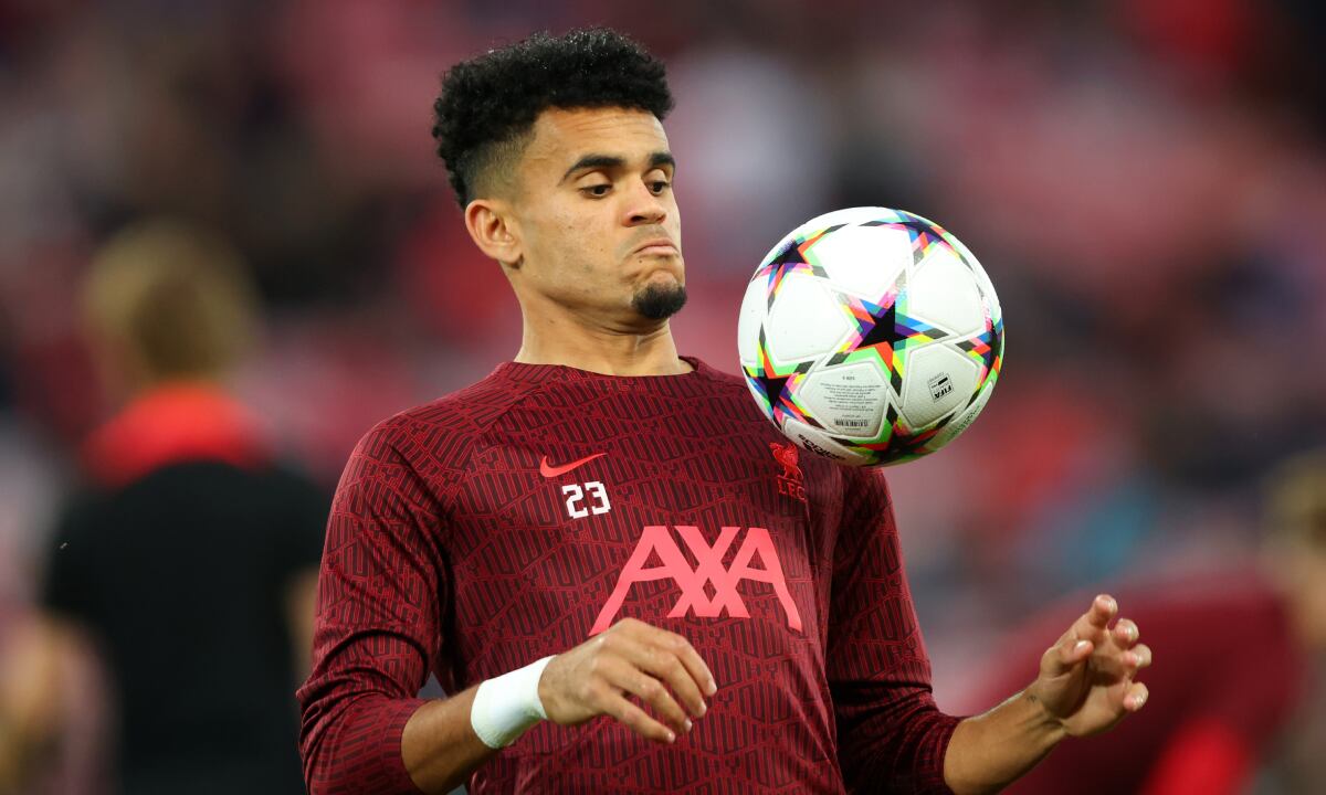 LIVERPOOL, ENGLAND - SEPTEMBER 13: Luis Diaz of Liverpool during the UEFA Champions League group A match between Liverpool FC and AFC Ajax at Anfield on September 13, 2022 in Liverpool, United Kingdom. (Photo by Getty Images/Marc Atkins)