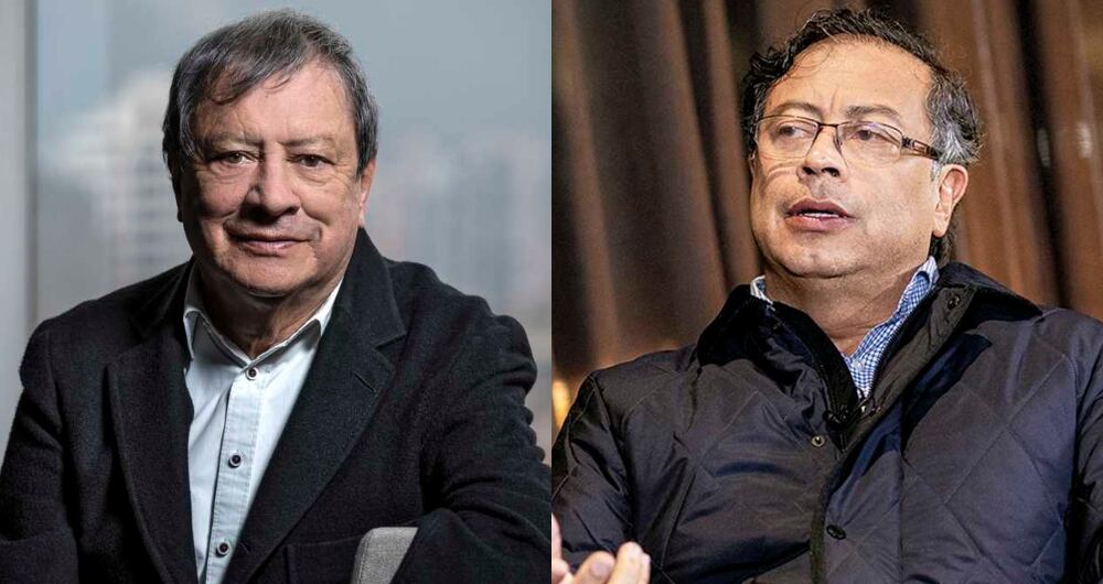 El empresario Mario Hernández y el presidente Gustavo Petro.