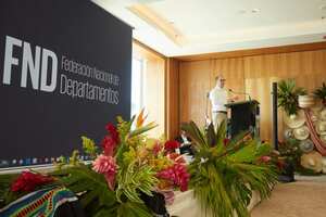 El fiscal general de la Nación, Francisco Barbosa Delgado, durante el evento 'Campus FND de la Federación Nacional de Departamentos', realizado en Santa Marta (Magdalena)