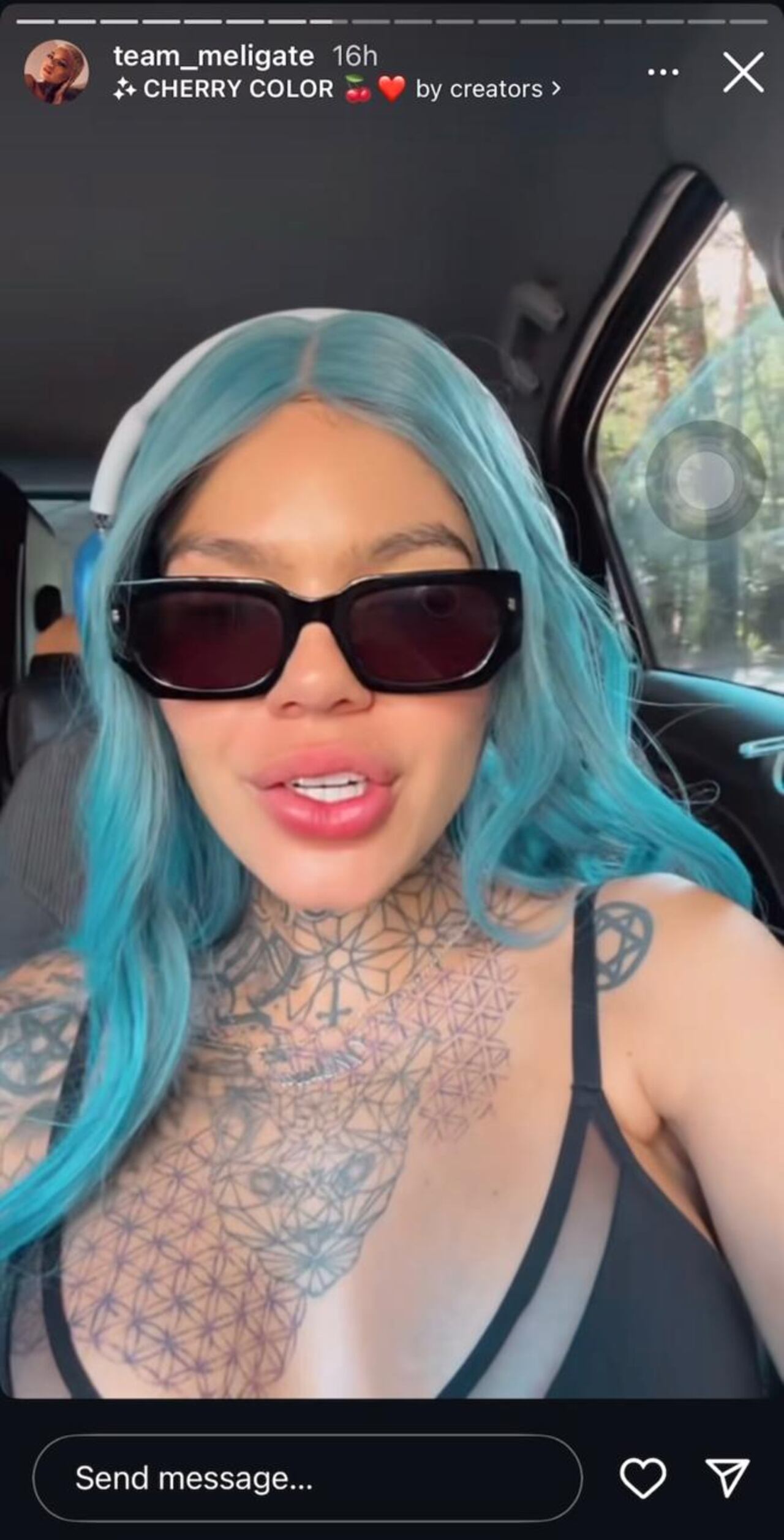 Melissa Gate lanzó una indirecta en sus historias a Karina García y Andrés Altafulla.