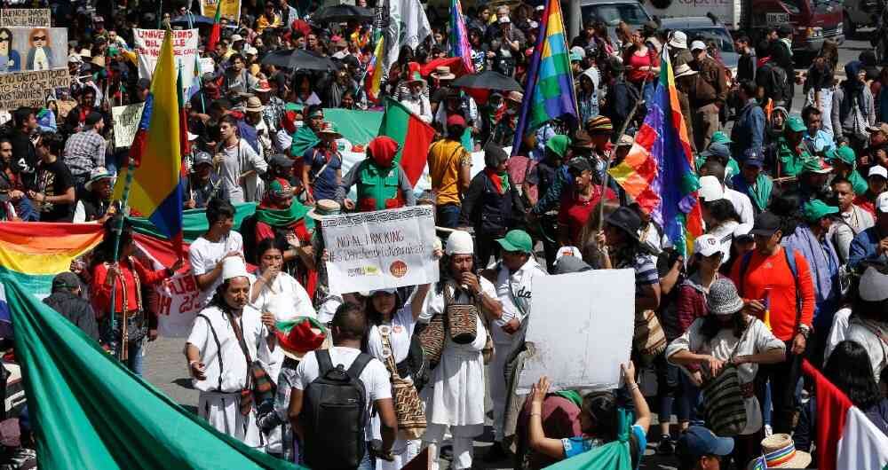 Los indígenas se han manifestado en varias ocasiones.

Foto: Publicaciones Semana. Guillermo Torres Reina. Semana/Dinero