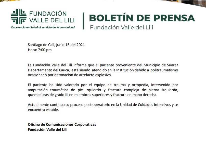 El patrullero intentaba desactivar una carga explosiva.