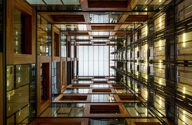 Interior del Centro de la Innovación de la Universidad Católica de Chile, en Santiago.Foto: (James Florio/ELEMENTAL via AP)