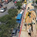 Obras de traslado de redes del acueducto en la Avenida Villavicencio.