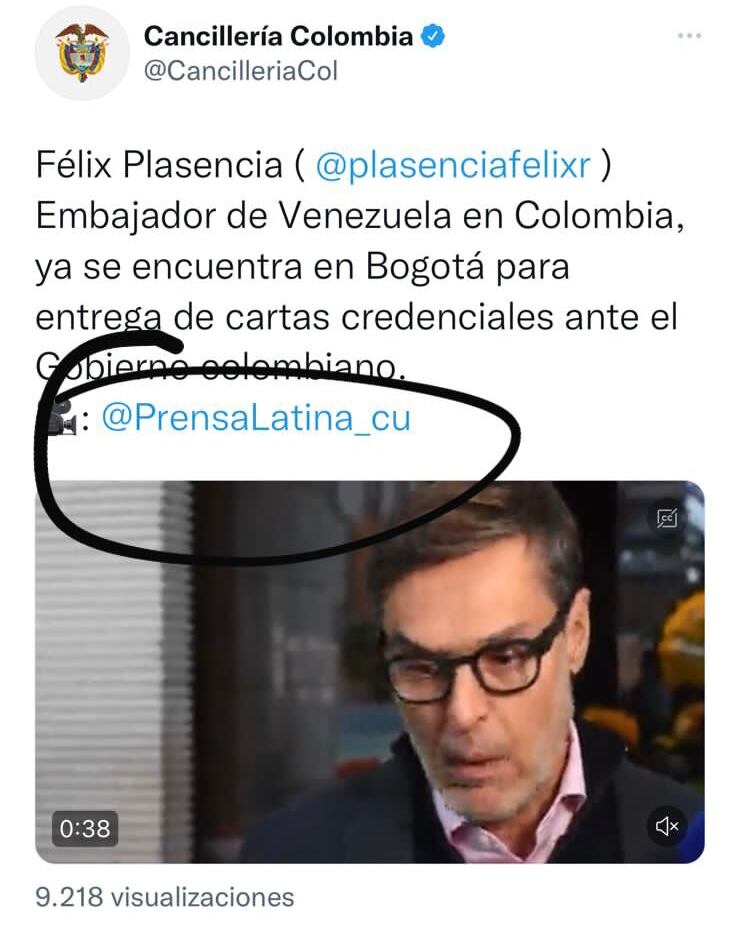 Trinos cuenta Cancillería