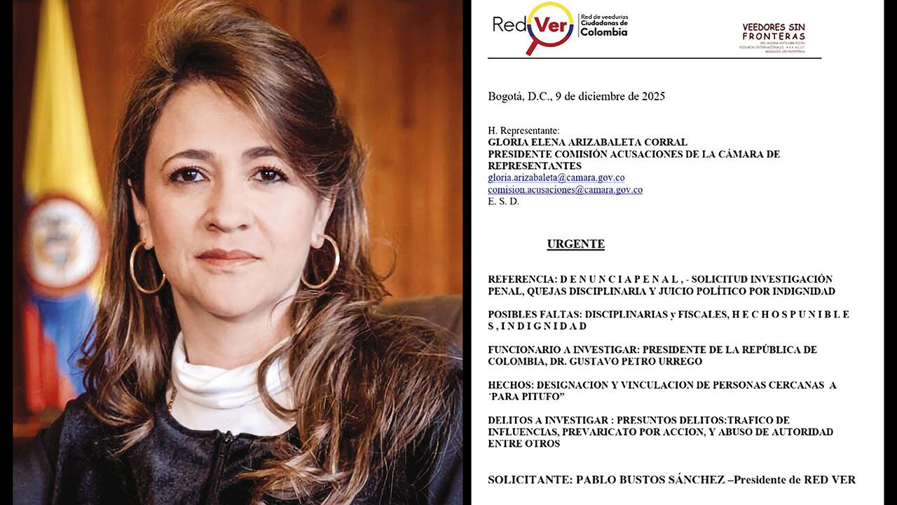 La magistrada Cristina Lombana envió la solicitud de investigación a la Comisión de Investigación y Acusación. La Red de Veedurías de Colombia, de Pablo Bustos, también pidió investigar al presidente Petro.