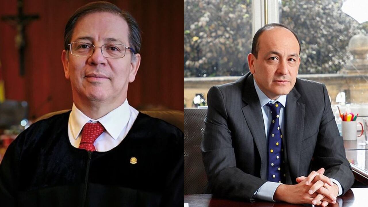 Magistrado Octavio Augusto Tejeiro, presidente de la Corte Suprema, y el magistrado de la Corte Constitucional, Vladimir Fernández.