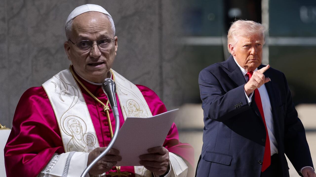 El papa León XIV y Donald Trump.