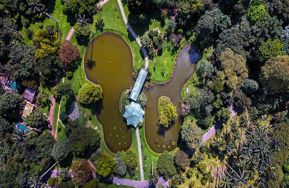 Vista aérea del Jardín Botánico José Celestino Mutis. Foto: Cortesía Jardín Botánico