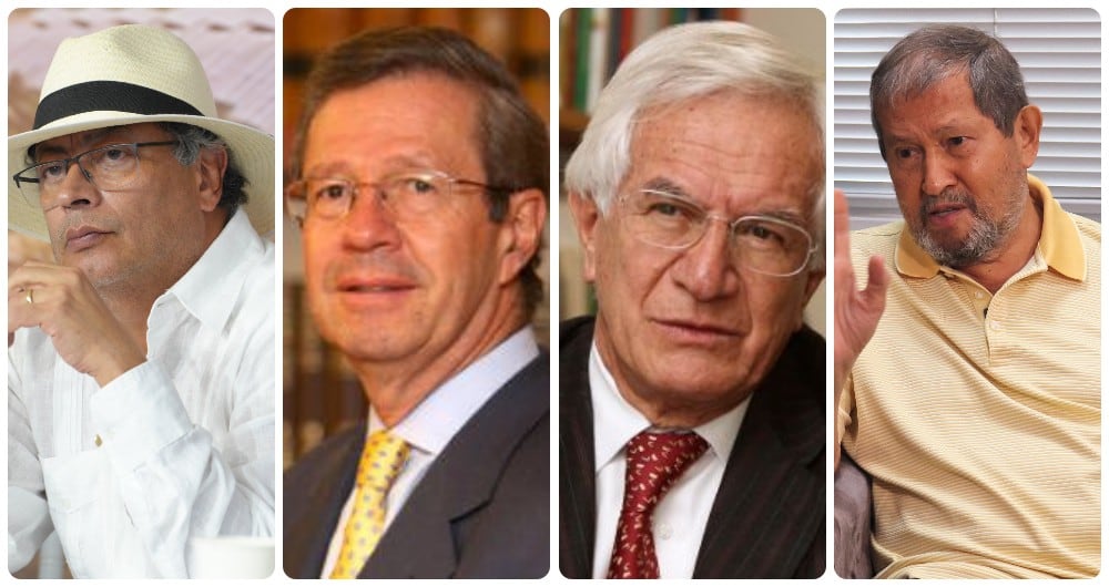 Gustavo Petro, Juan Carlos Esguerra, Jaime Castro y Angelino Garzón.